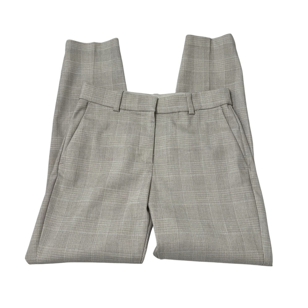 H&M Women’s Slacks Tan Plaid Work Pants Cropped